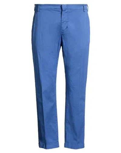 Entre Amis Man Pants Slate Blue Size 32 Cotton, Elastane