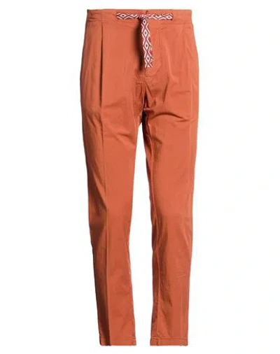 Entre Amis Man Pants Tan Size 32 Cotton, Lycra, Elastane In Brown