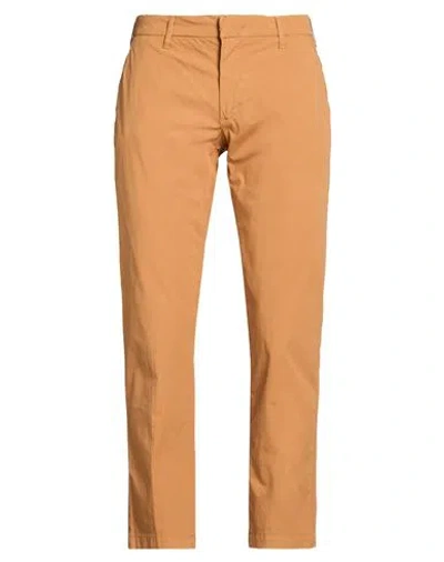 Entre Amis Man Pants Tan Size 35 Cotton, Elastane In Brown