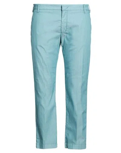 Entre Amis Man Pants Turquoise Size 40 Cotton, Polyester, Elastane
