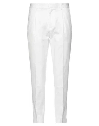 Entre Amis Man Pants White Size 36 Cotton, Elastane