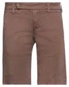 Entre Amis Man Shorts & Bermuda Shorts Dark Brown Size 31 Cotton, Elastane