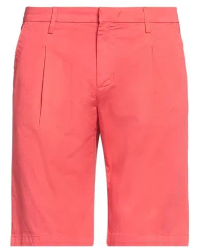 Entre Amis Man Shorts & Bermuda Shorts Coral Size 29 Cotton, Elastane In Red
