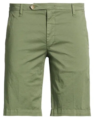 Entre Amis Man Shorts & Bermuda Shorts Military Green Size 38 Cotton, Elastane