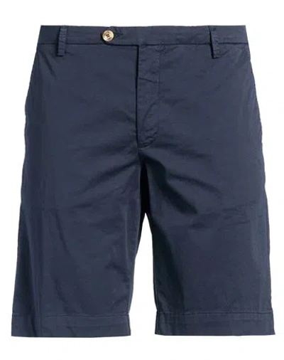 Entre Amis Man Shorts & Bermuda Shorts Navy Size 35 Cotton, Elastane In Blue