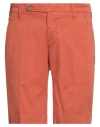 Entre Amis Man Shorts & Bermuda Shorts Rust Size 29 Cotton, Elastane In Red