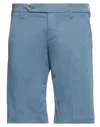 Entre Amis Man Shorts & Bermuda Shorts Pastel Blue Size 30 Cotton, Elastane