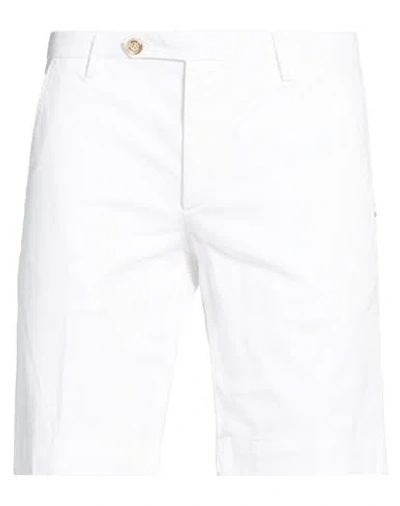 Entre Amis Man Shorts & Bermuda Shorts White Size 33 Cotton, Elastane