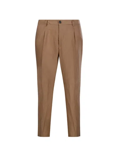 Entre Amis Pleated Trousers In Brown