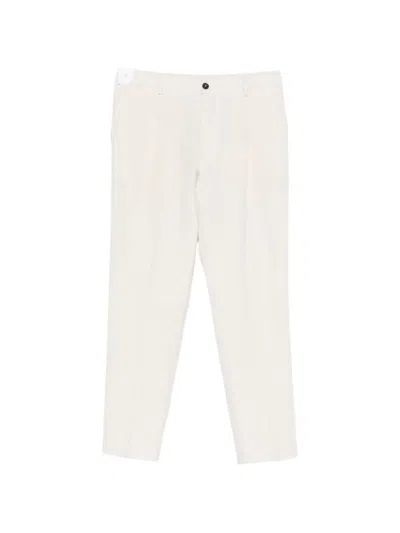 Entre Amis Pleated-detail Trousers In White