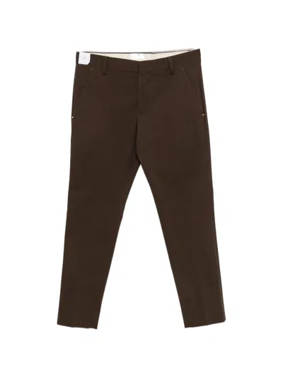 Entre Amis Senna Belt-loops Trousers In Brown