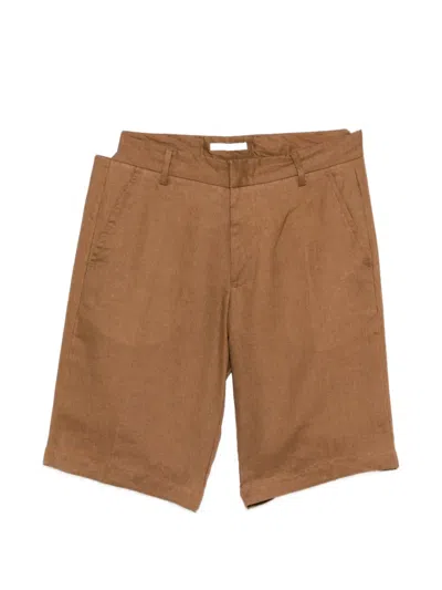Entre Amis Tk Pressed-crease Bermuda Shorts In Brown
