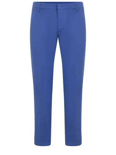 Entre Amis Trousers In Blu Cobalto