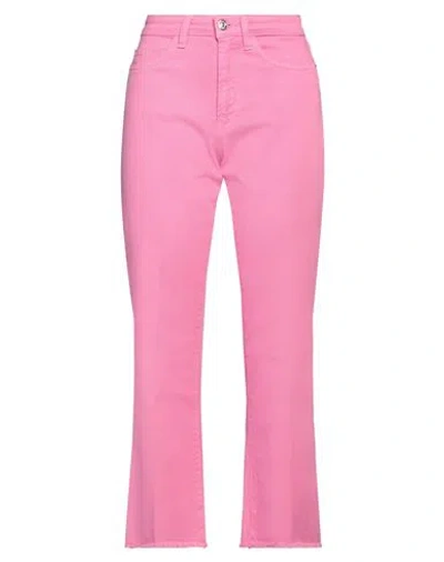 Entre Amis Woman Pants Pink Size 30 Cotton, Elastane