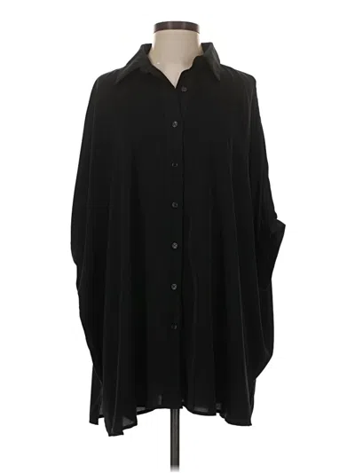 Pre-owned Entro 3/4 Sleeve Blouse In Black