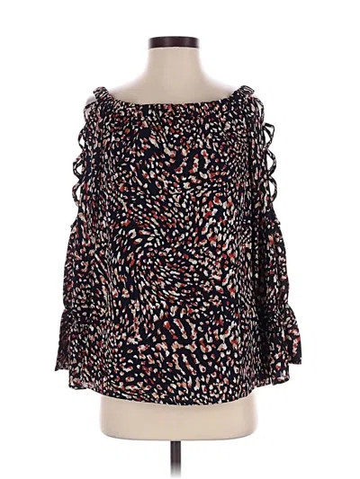 Pre-owned Entro 3/4 Sleeve Blouse In Black