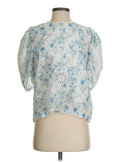 Pre-owned Entro 3/4 Sleeve Blouse In Blue