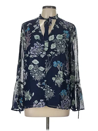Pre-owned Entro 3/4 Sleeve Blouse In Blue