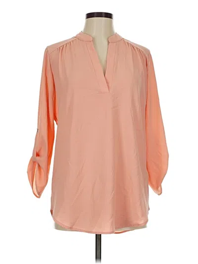 Pre-owned Entro 3/4 Sleeve Blouse In Orange