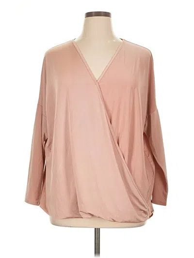 Pre-owned Entro 3/4 Sleeve Blouse In Pink