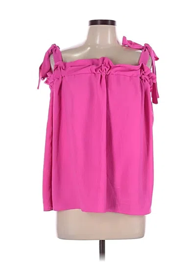 Pre-owned Entro 3/4 Sleeve Blouse In Pink