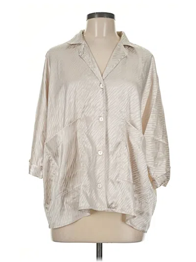 Pre-owned Entro 3/4 Sleeve Blouse In Silver