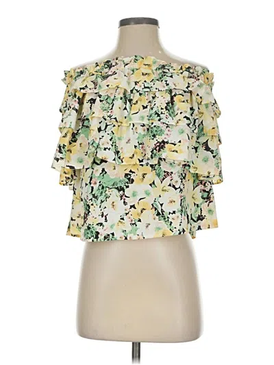 Pre-owned Entro 3/4 Sleeve Blouse In Yellow