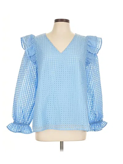 Pre-owned Entro 3/4 Sleeve T-shirt In Blue