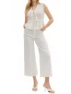 Entro Abby Embellished Jean In White Pearl In White