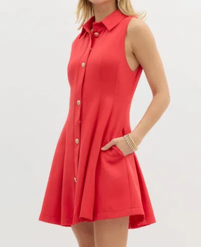 Entro Alert Dress In Red