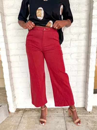 Entro Amanda Cropped Jean In Rust In Multi