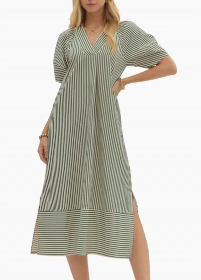 Entro Annie Midi Dress In Green