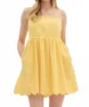 Entro Ansley Sleeveless Mini Dress In Yellow In Yellow