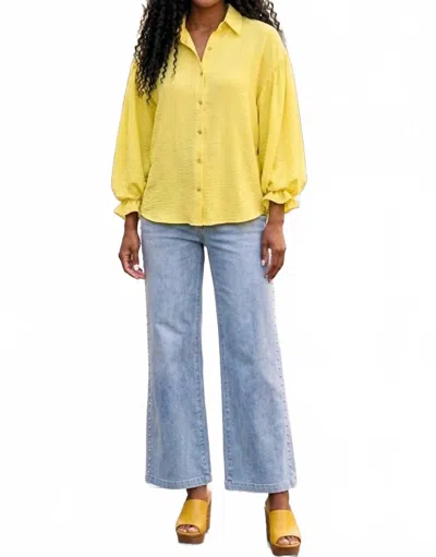 Entro Aria Lemon Breeze Blouse In Yellow