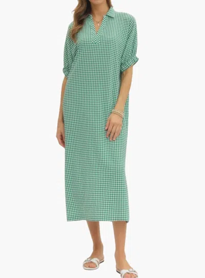 Entro Augusta Midi Dress In Green