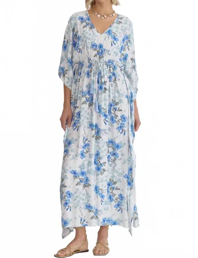 Entro Away Tonight Floral Maxi Dress In Blue