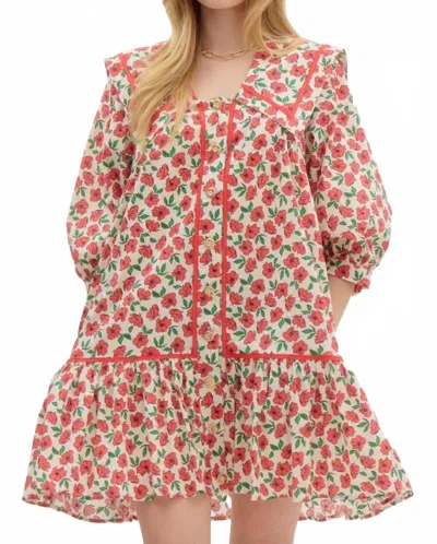 Entro Be Mine Floral Dress In Pink Multi