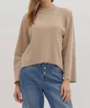 Entro Bell Sleeve Mock Neck Sweater In Oatmeal In Neutral
