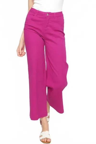 Entro Berry Bright Denim Pants In Magenta