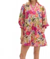 Entro Berry Mix Mini Dress In Multi In Multi