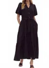 Entro Better Because Of You Button Down Maxi Dress In Black