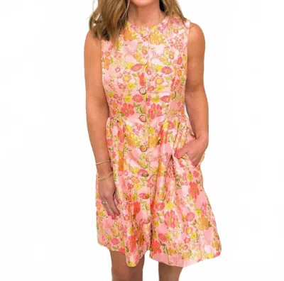 Entro Blushing Garden Floral Dress In Pink