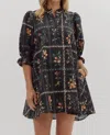 Entro Botanical Mini Dress In Multi In Multi