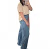 Entro Bow Detail Wide Leg Pant In Blue In Blue