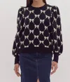 Entro Bows Forever Sweater In Black In Black