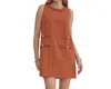Entro Braided Trim Dress In Rust In Multi