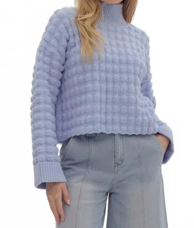 Entro Bubble Sweater In Light Blue