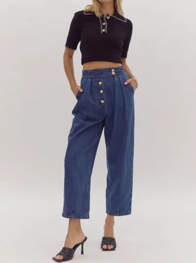 Entro Call You Later In Dark Denim In Blue