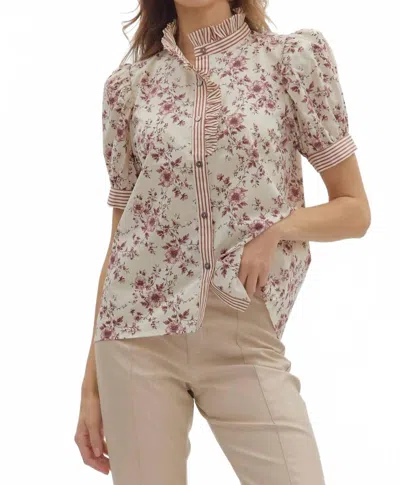 Entro Canby Top In Rust In Multi