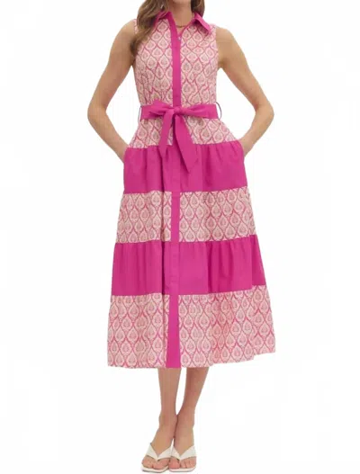 Entro Candace Dress In Fuchsia In Pink